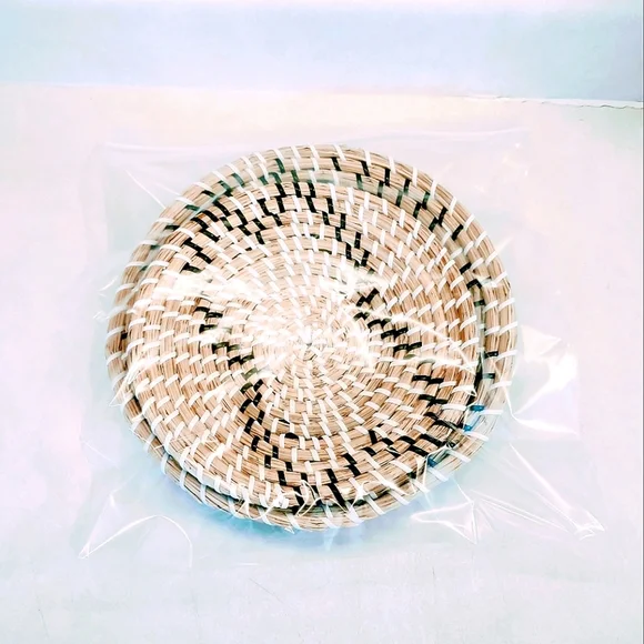 BOHEMIAN BASKET DECOR SET OF 2 DECORATIVE WOVEN HANDMADE BASKETS - Picture 6 of 6